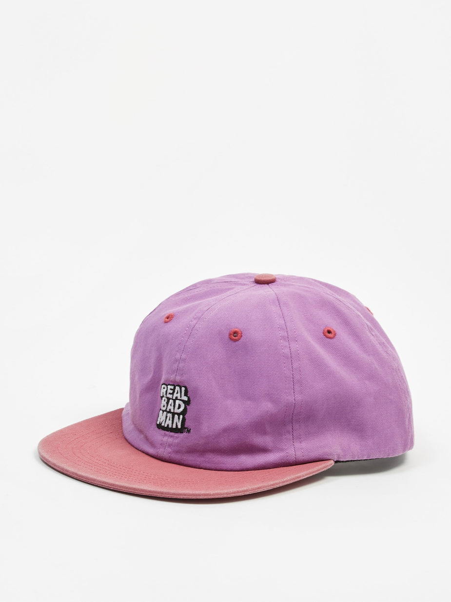 Real Bad Man Real Bad Man Washed Out 6 Panel Cap - Purpink - Pink