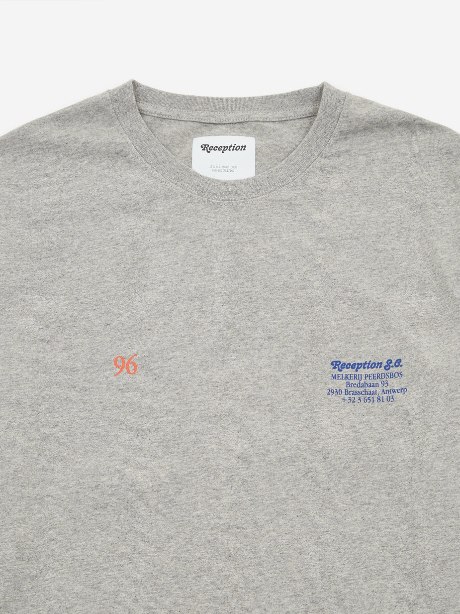 Reception Reception Melkerij Peerdsbos Longsleeve T-Shirt - Grey Marl - Grey
