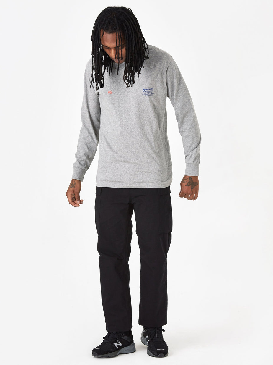 Reception Reception Melkerij Peerdsbos Longsleeve T-Shirt - Grey Marl - Grey