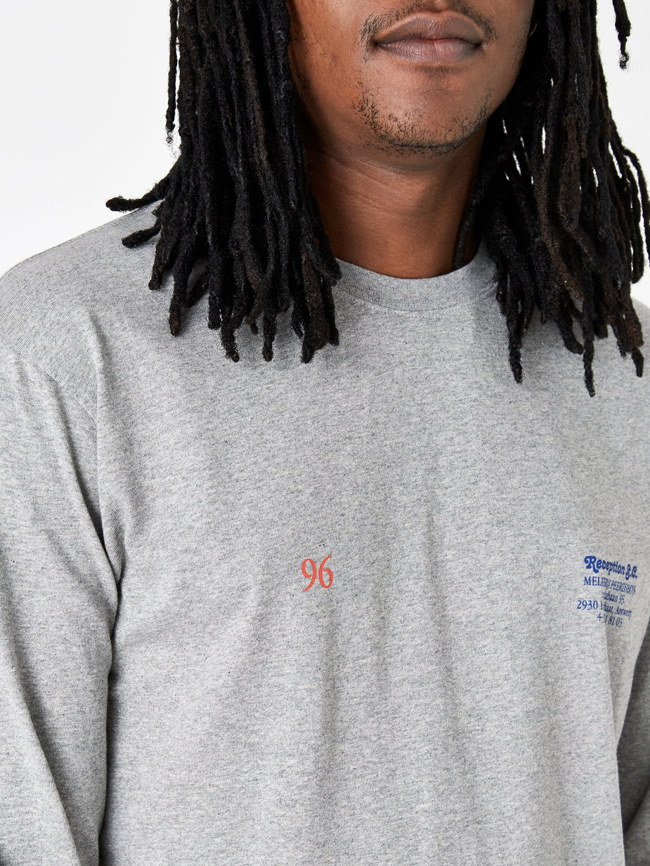 Reception Reception Melkerij Peerdsbos Longsleeve T-Shirt - Grey Marl - Grey