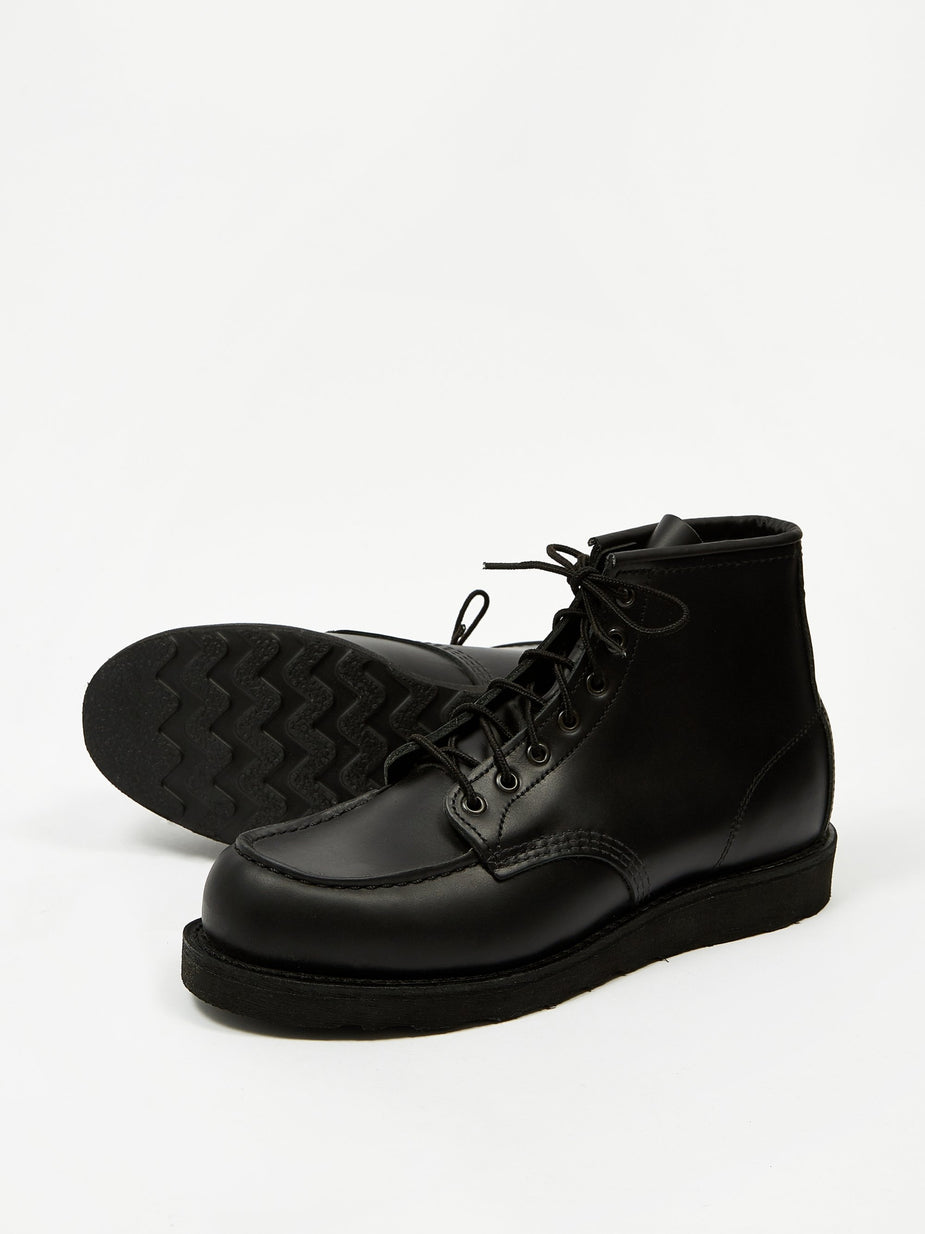 Red Wing Red Wing 6 inch Classic Moc Toe Boot - Black Skagway - Black