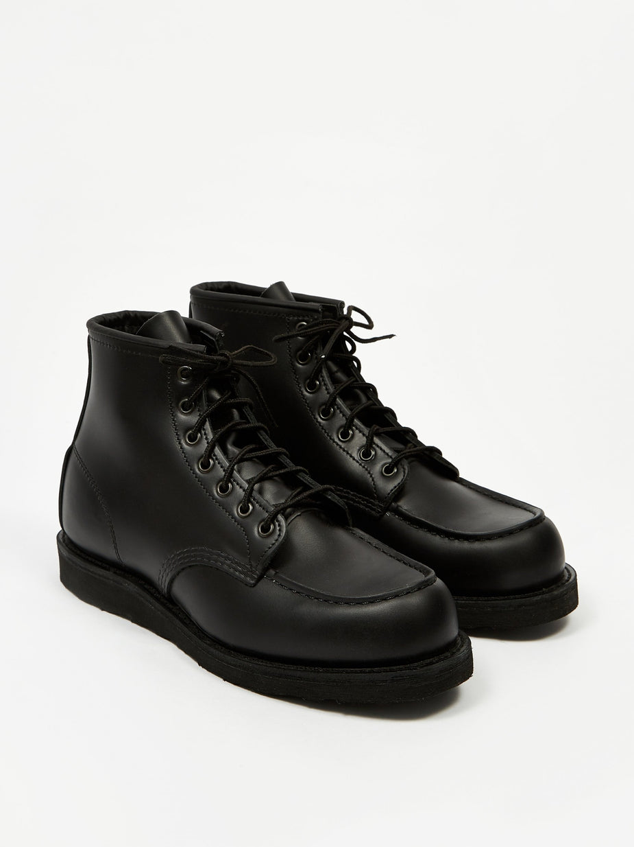 Red Wing Red Wing 6 inch Classic Moc Toe Boot - Black Skagway - Black
