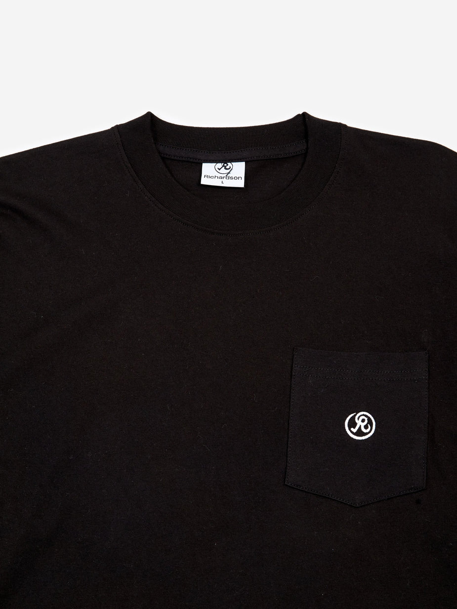Richardson Richardson Longsleeve Pocket T-Shirt - Black - Black