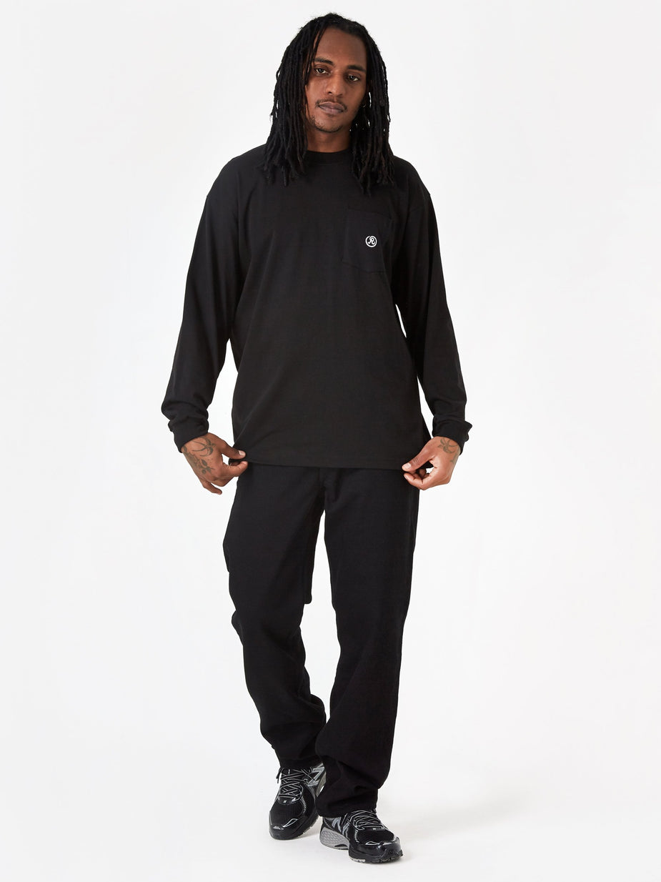Richardson Richardson Longsleeve Pocket T-Shirt - Black - Black