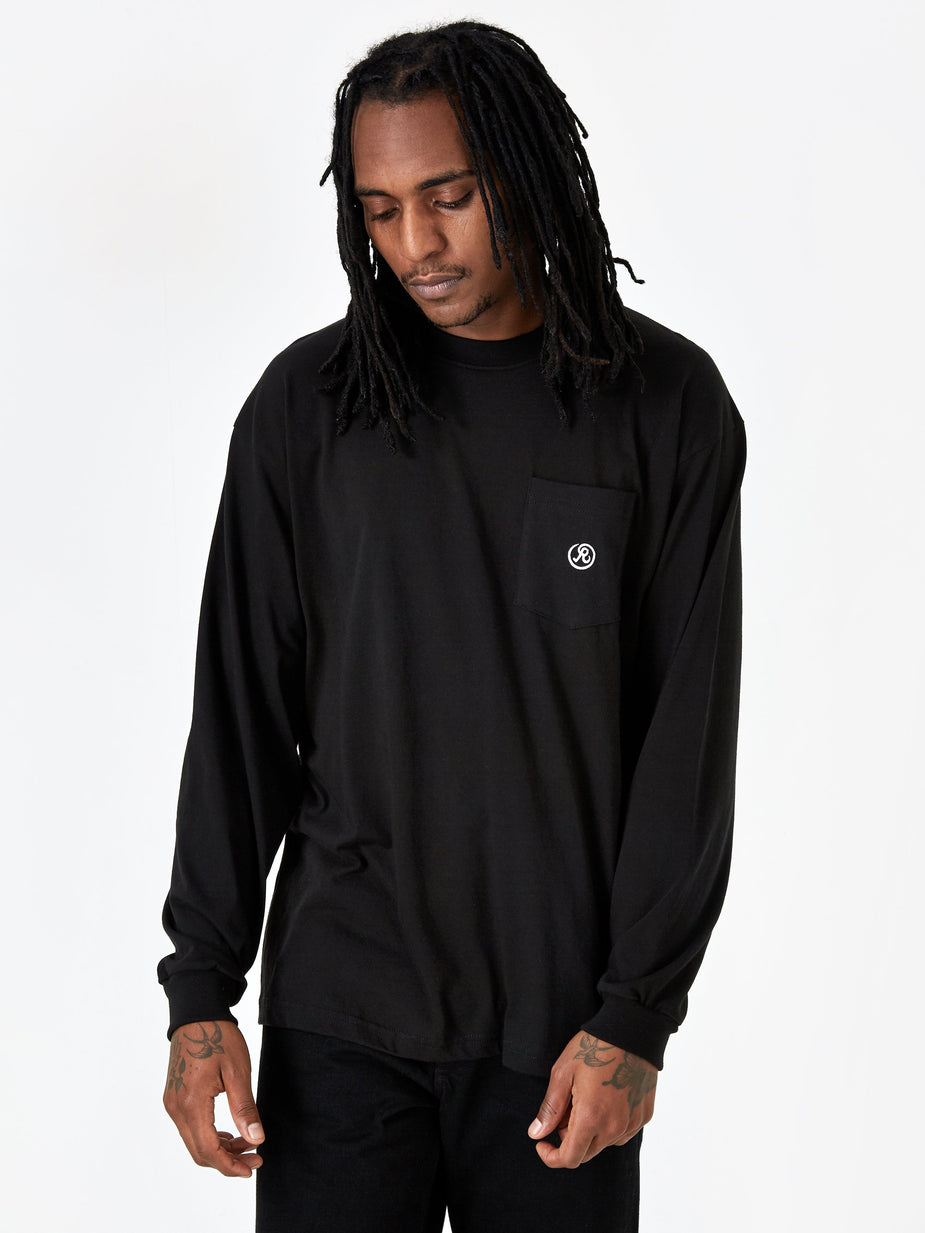 Richardson Richardson Longsleeve Pocket T-Shirt - Black - Black