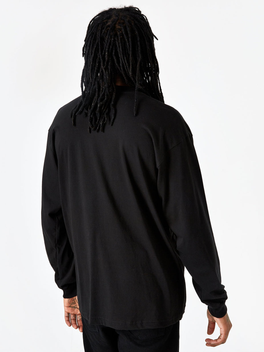 Richardson Richardson Longsleeve Pocket T-Shirt - Black - Black