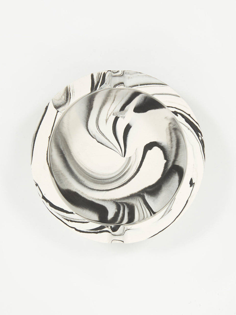 R&L Design Studio R&L Design Studio Jesmonite White Marble Ashtray - Other