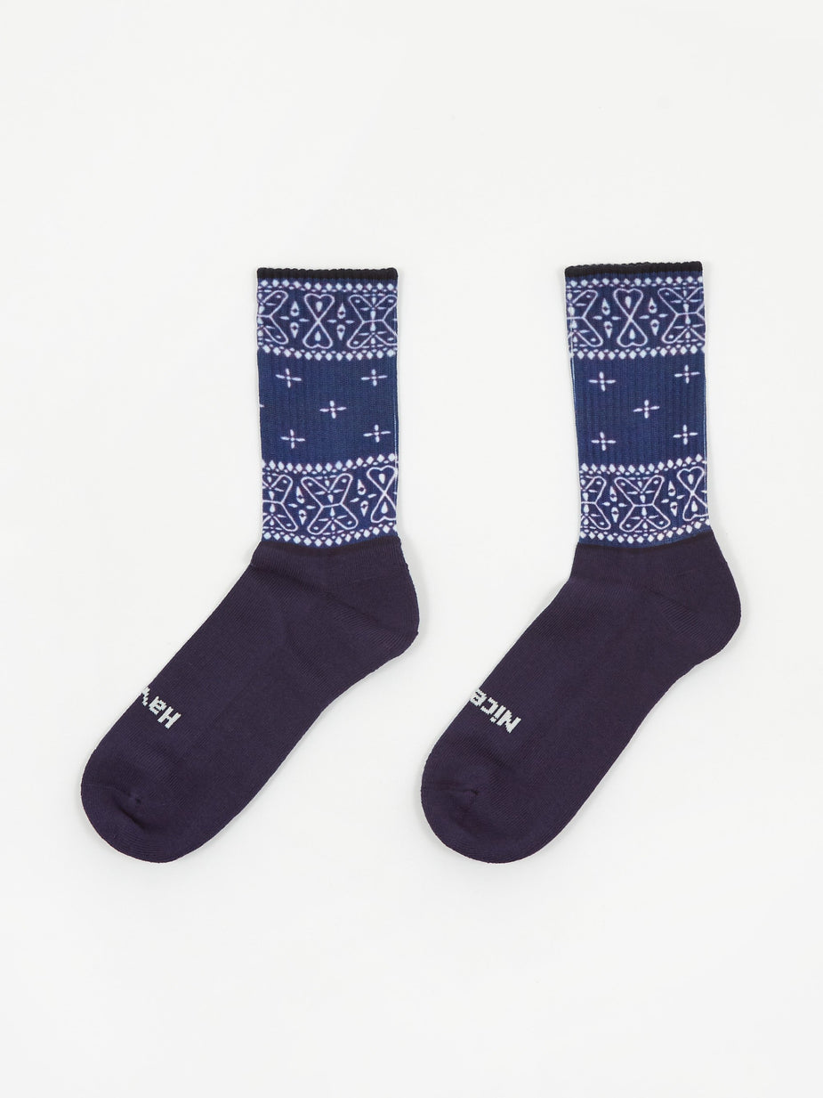 Rostersox Rostersox Bandana Sock - Navy - Blue