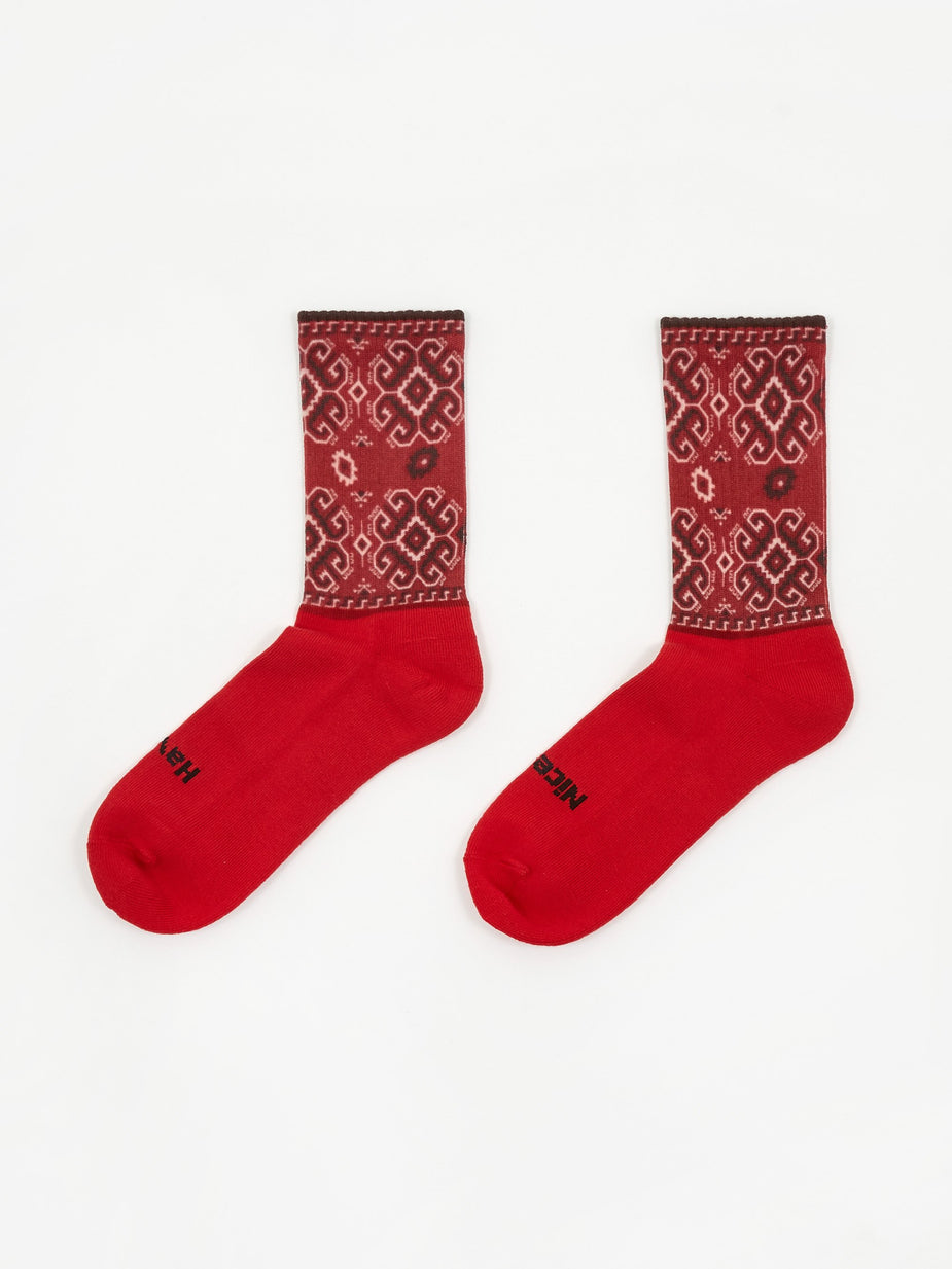 Rostersox Rostersox Bandana Sock - Red - Red