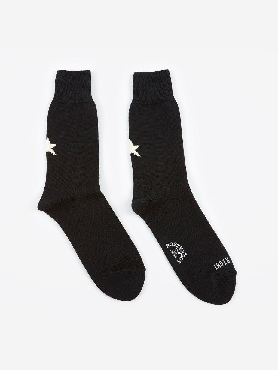 Rostersox Rostersox Star by X Socks - Black. - Black