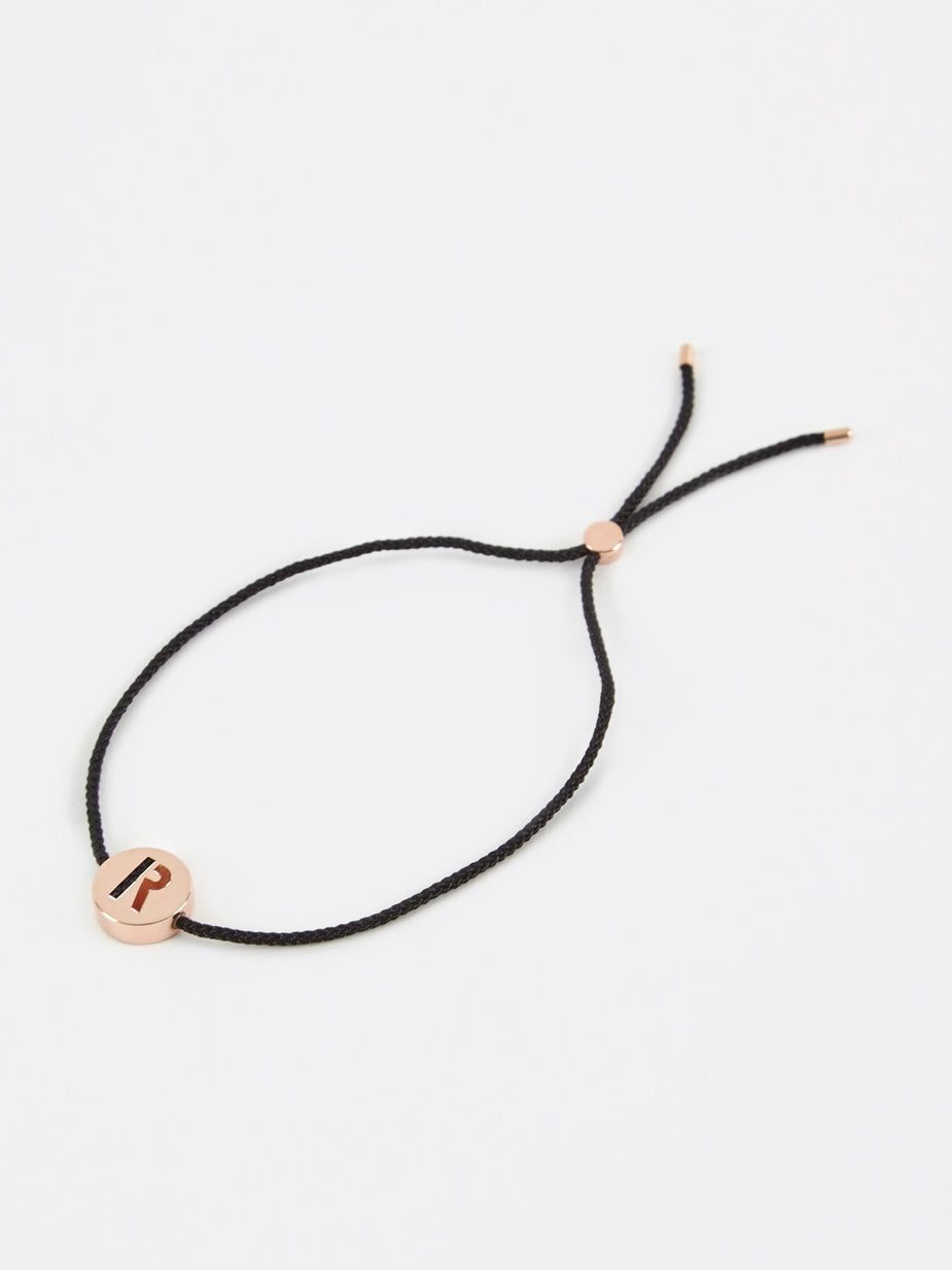 Ruifier Ruifier Black Cord R Bracelet - Black - Black