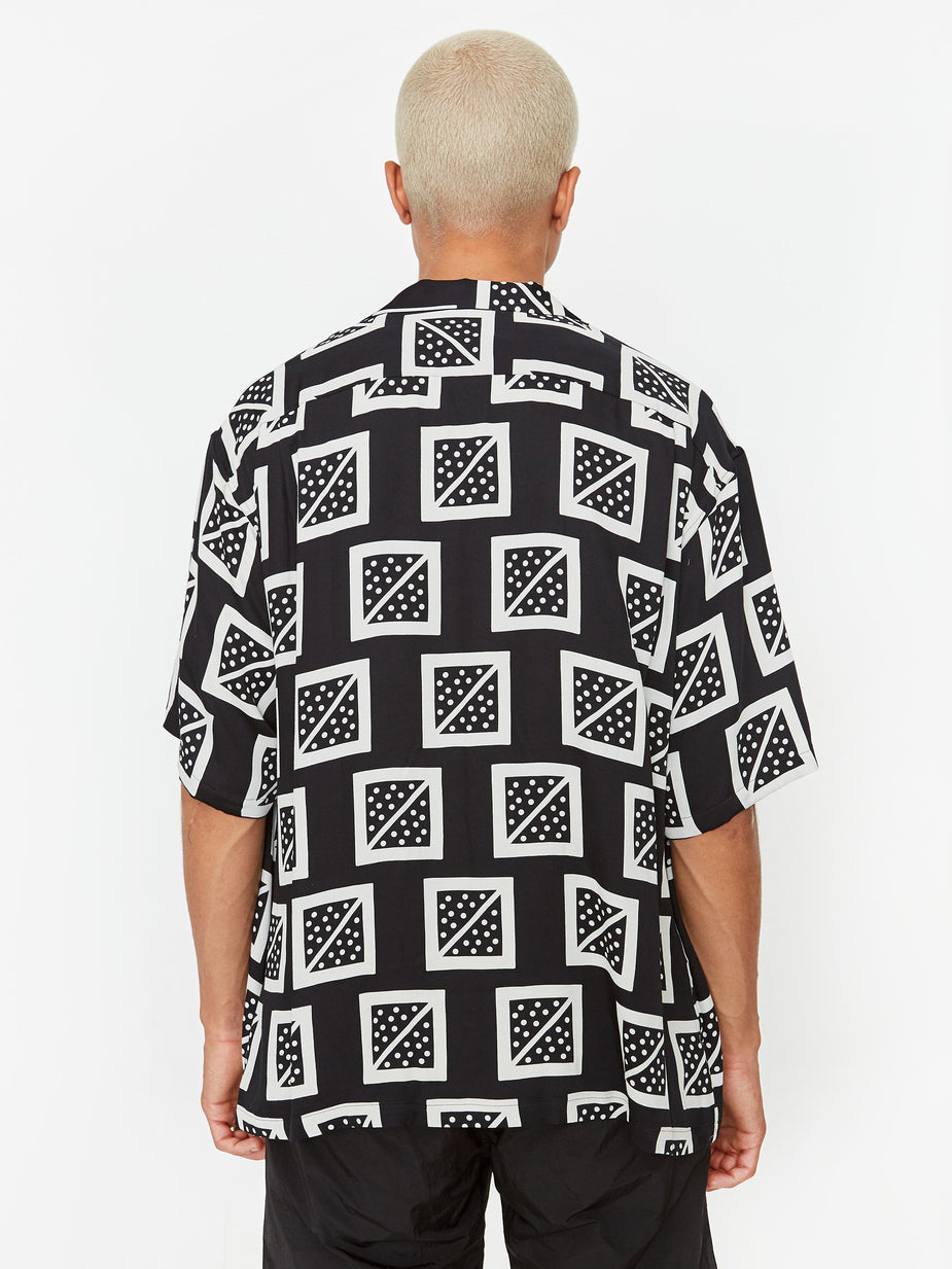 Sasquatchfabrix. Sasquatchfabrix Masu Masu Open Collar Half Sleeve Shirt - Black - Black