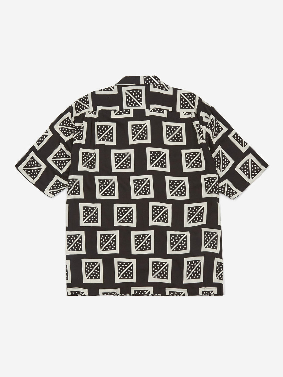 Sasquatchfabrix. Sasquatchfabrix Masu Masu Open Collar Half Sleeve Shirt - Black - Black