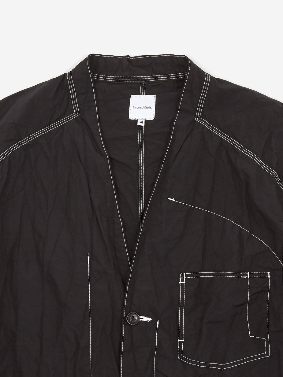 Sasquatchfabrix. Sasquatchfabrix Nylon Wa Neck Jacket - Black - Black