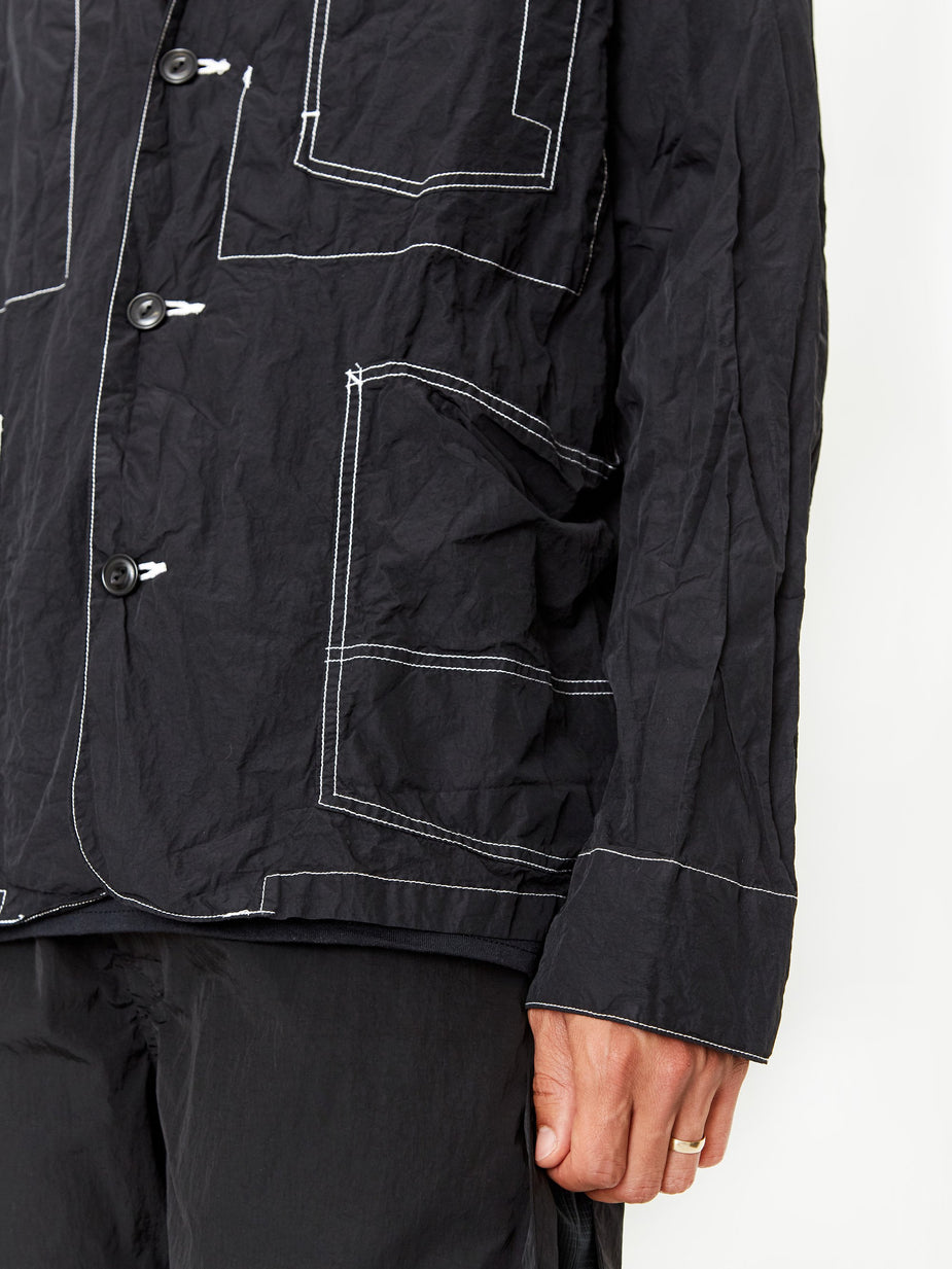 Sasquatchfabrix. Sasquatchfabrix Nylon Wa Neck Jacket - Black - Black
