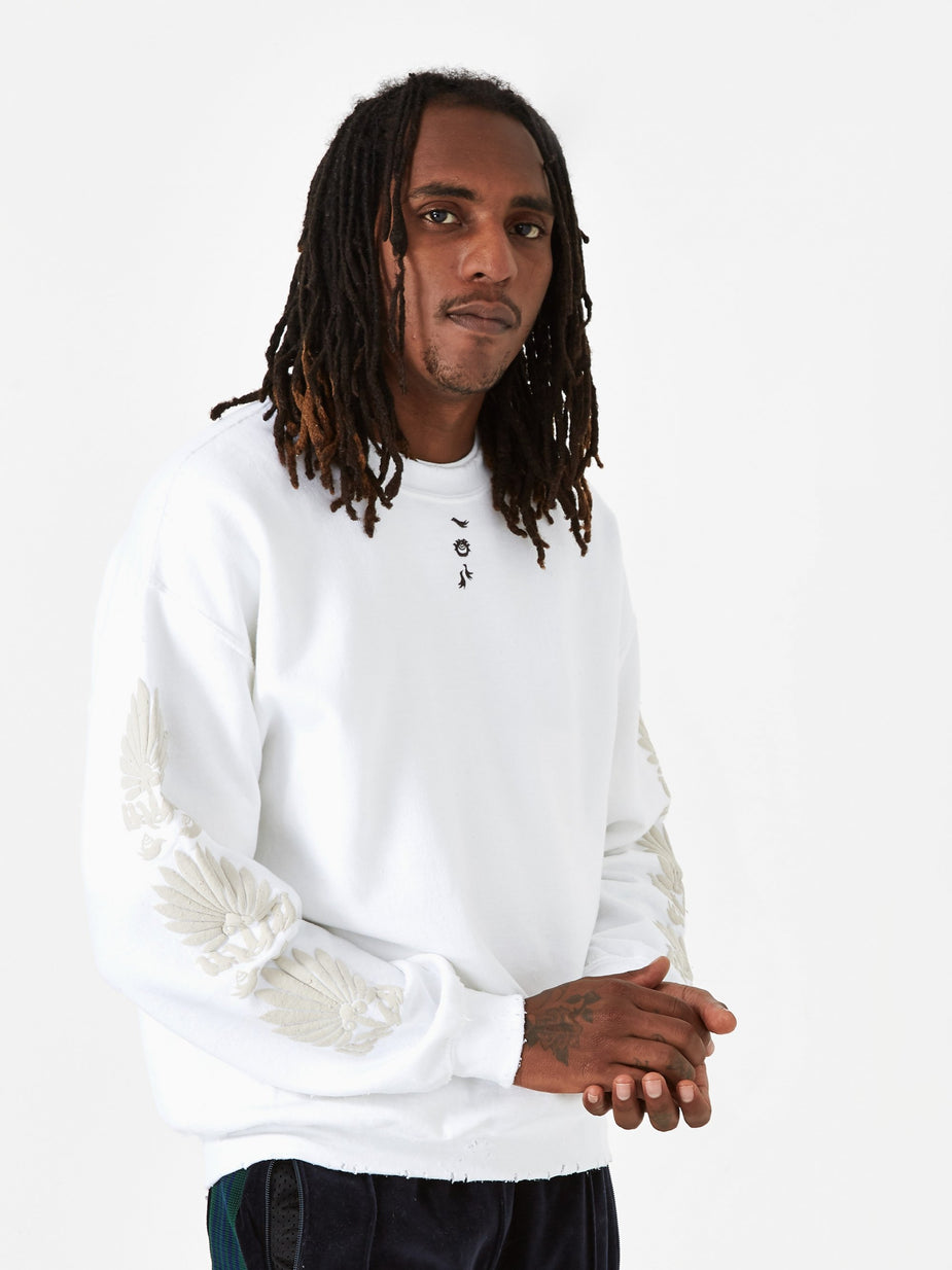 Sasquatchfabrix. Sasquatchfabrix. Oriental Fan Print Sweatshirt - White - White