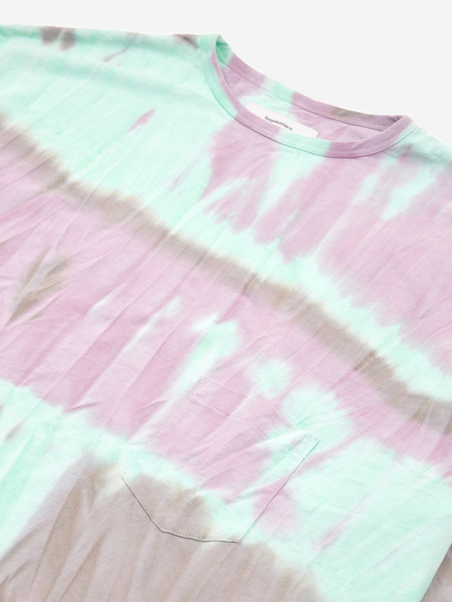 Sasquatchfabrix. Sasquatchfabrix Tie Dye Pocket Half Sleeve T-Shirt - Grey Green - Green