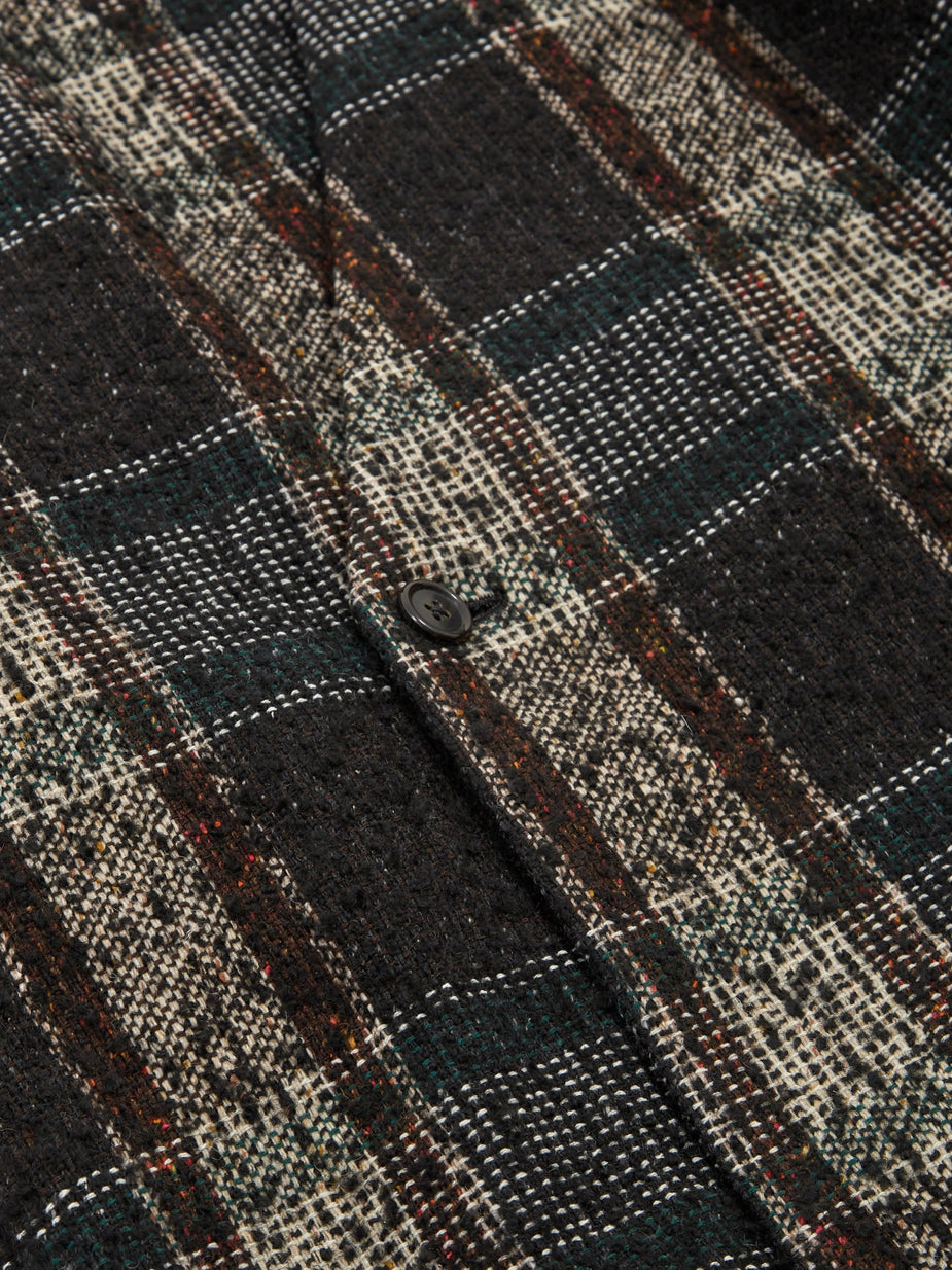 Sasquatchfabrix. Sasquatchfabrix Tweed Oriental Wrap Coat - Black/Beige Check - Black
