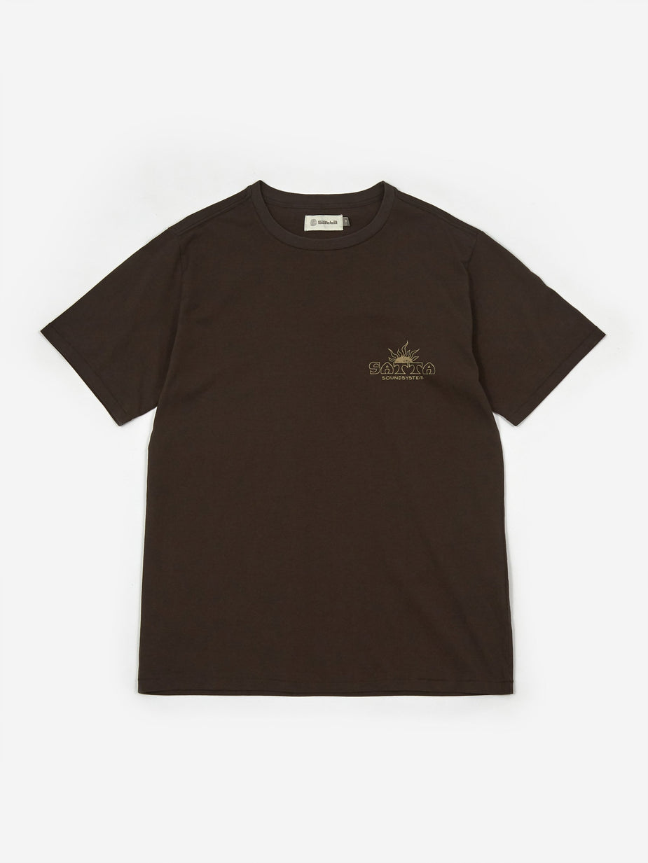 Satta Satta Cosmos Soundsystem T-Shirt - Washed Black - Black