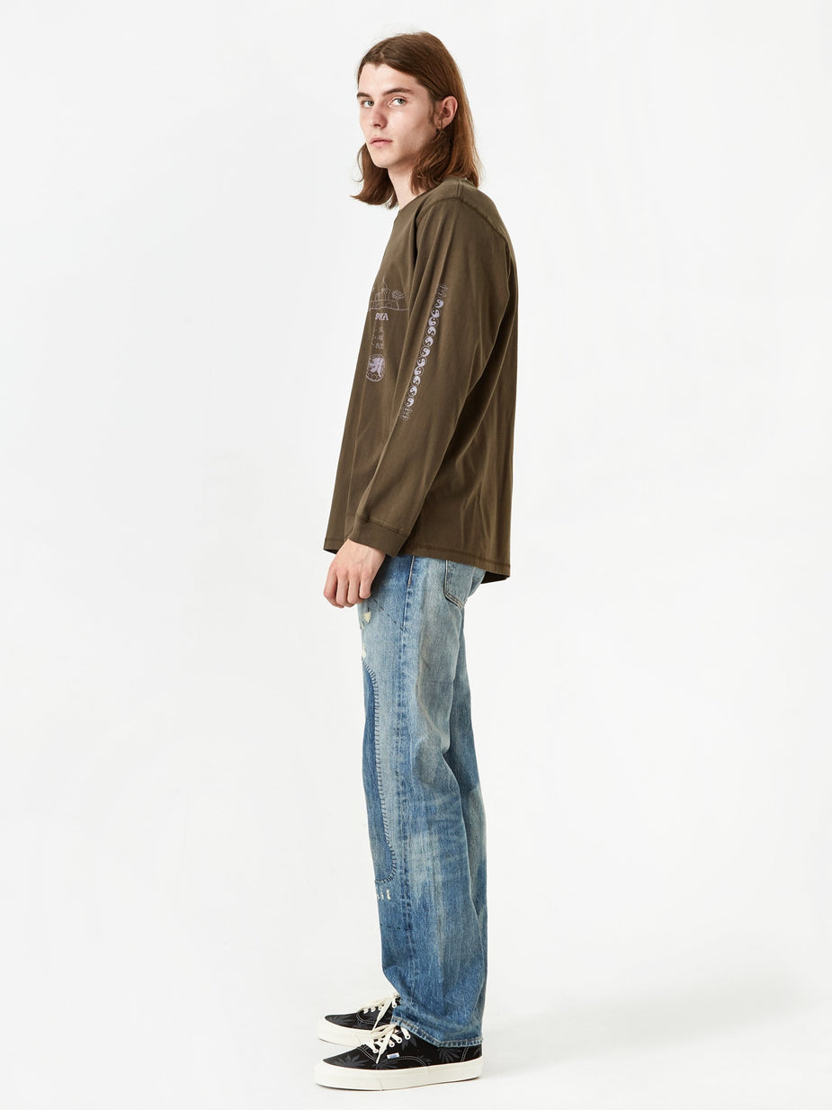 Satta Satta Yin Longsleeve T-Shirt - Charcoal - Grey