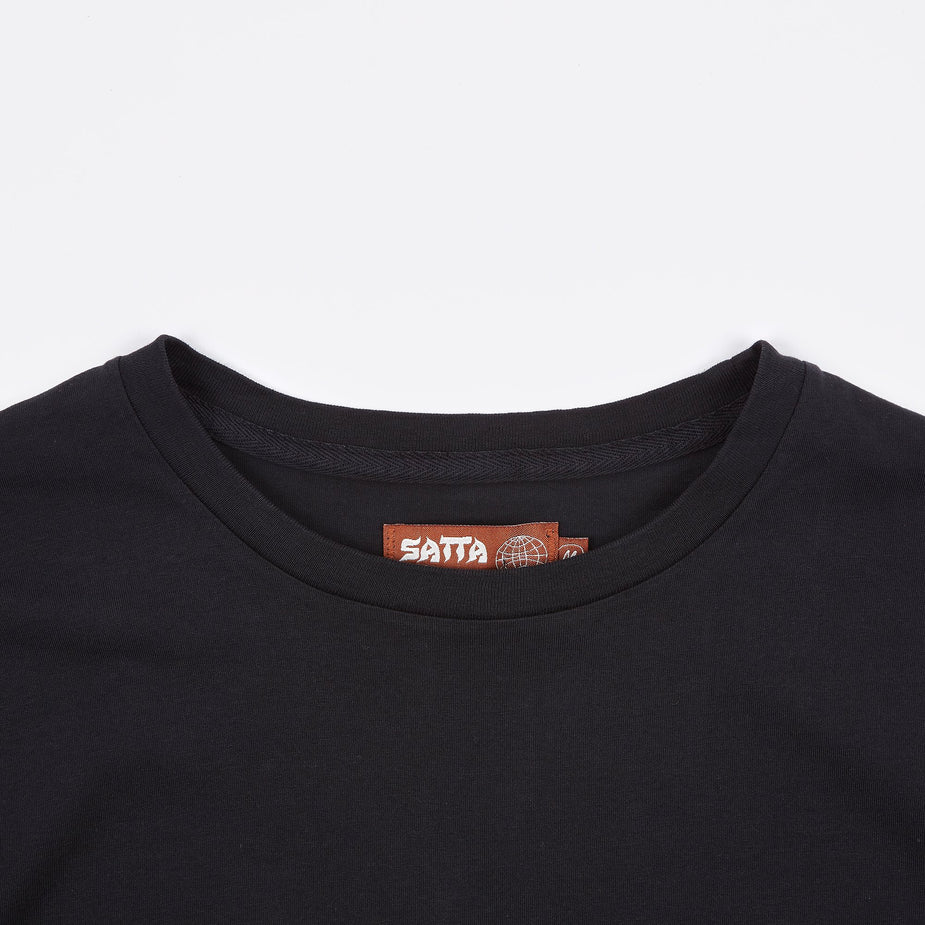 Satta Satta Basic Organic T-Shirt - Washed Black - Black