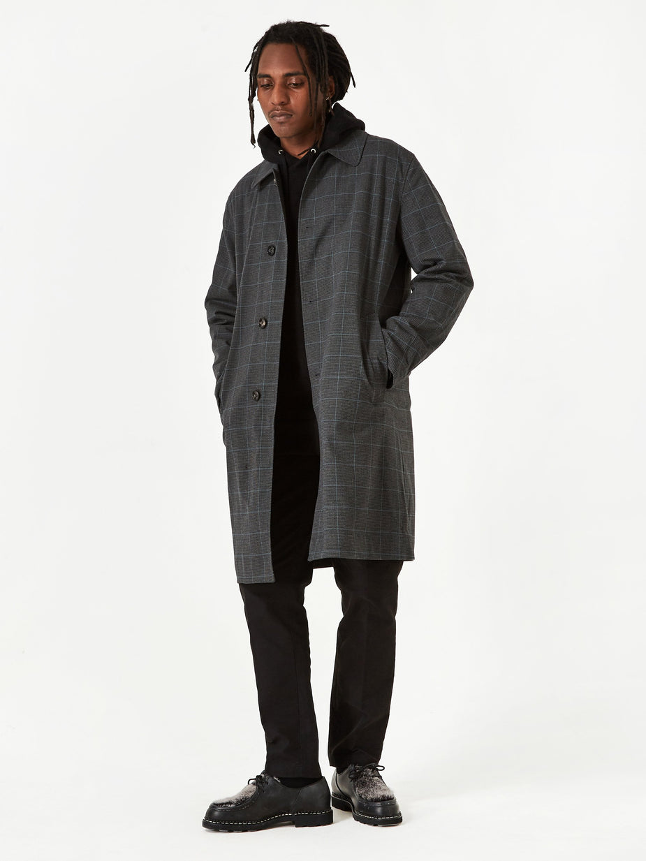 Saturdays NYC Saturdays NYC Daikanyama Plaid Overcoat - Black - Black