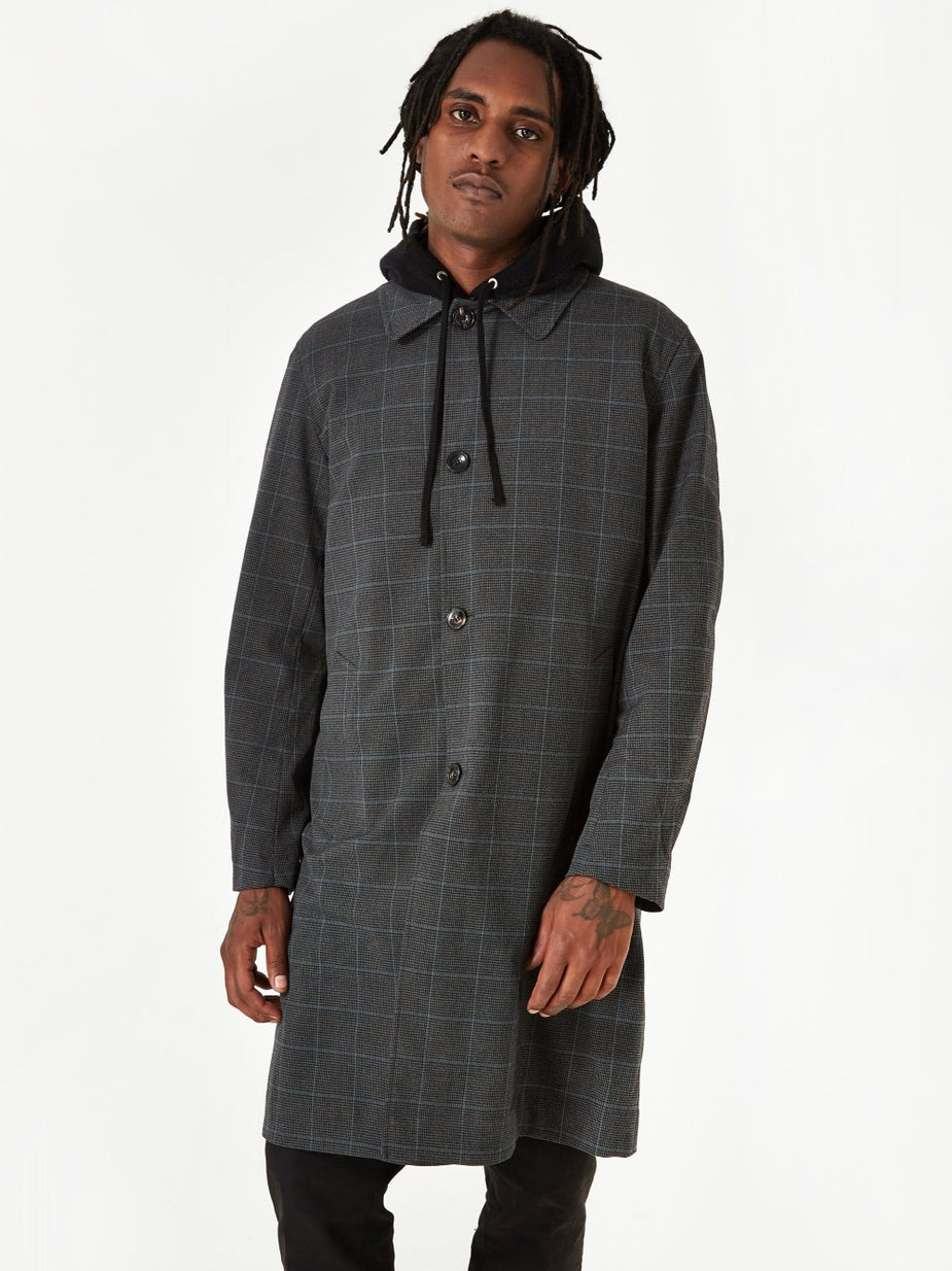 Saturdays NYC Saturdays NYC Daikanyama Plaid Overcoat - Black - Black