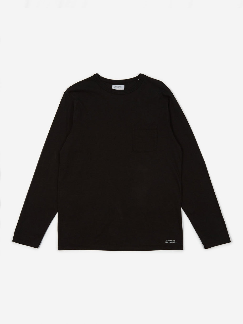 Saturdays NYC Saturdays NYC James Pima Longsleeve T-Shirt - Black - Black