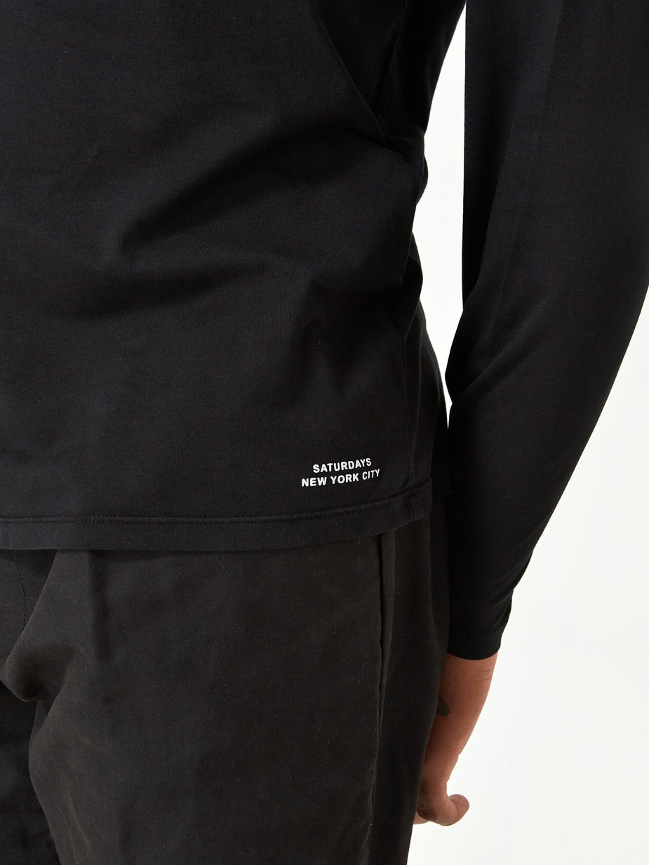 Saturdays NYC Saturdays NYC James Pima Longsleeve T-Shirt - Black - Black