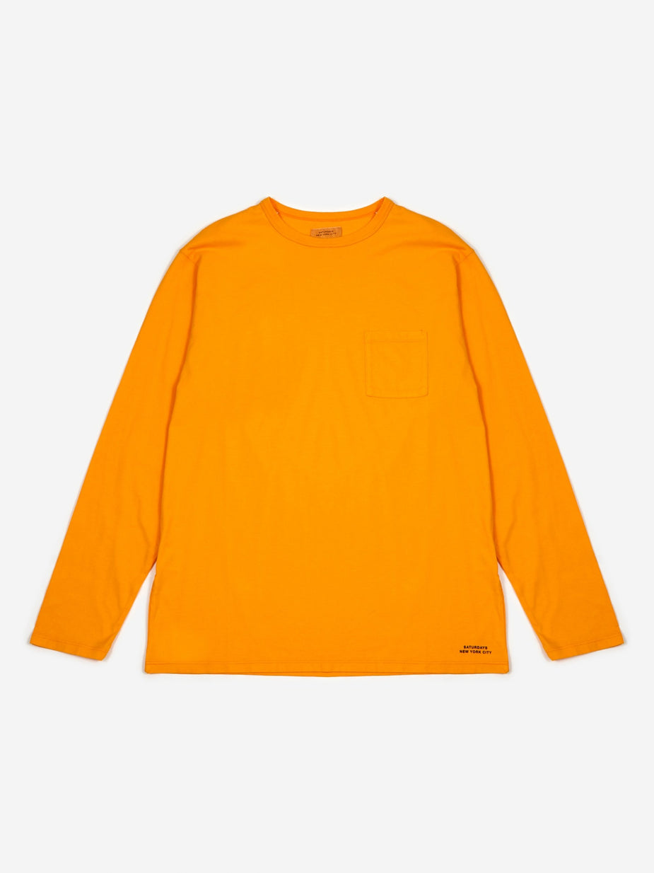 Saturdays NYC Saturdays NYC James Pima Longsleeve T-Shirt - Saffron - Other