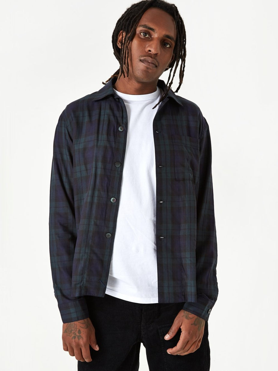 Saturdays NYC Saturdays NYC Joseph Plaid Longsleeve Shirt - Black Watch - Black