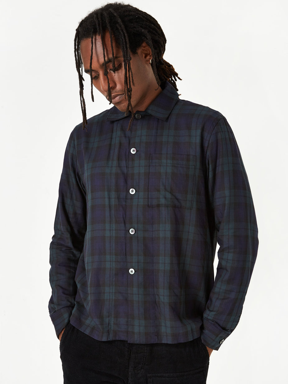 Saturdays NYC Saturdays NYC Joseph Plaid Longsleeve Shirt - Black Watch - Black