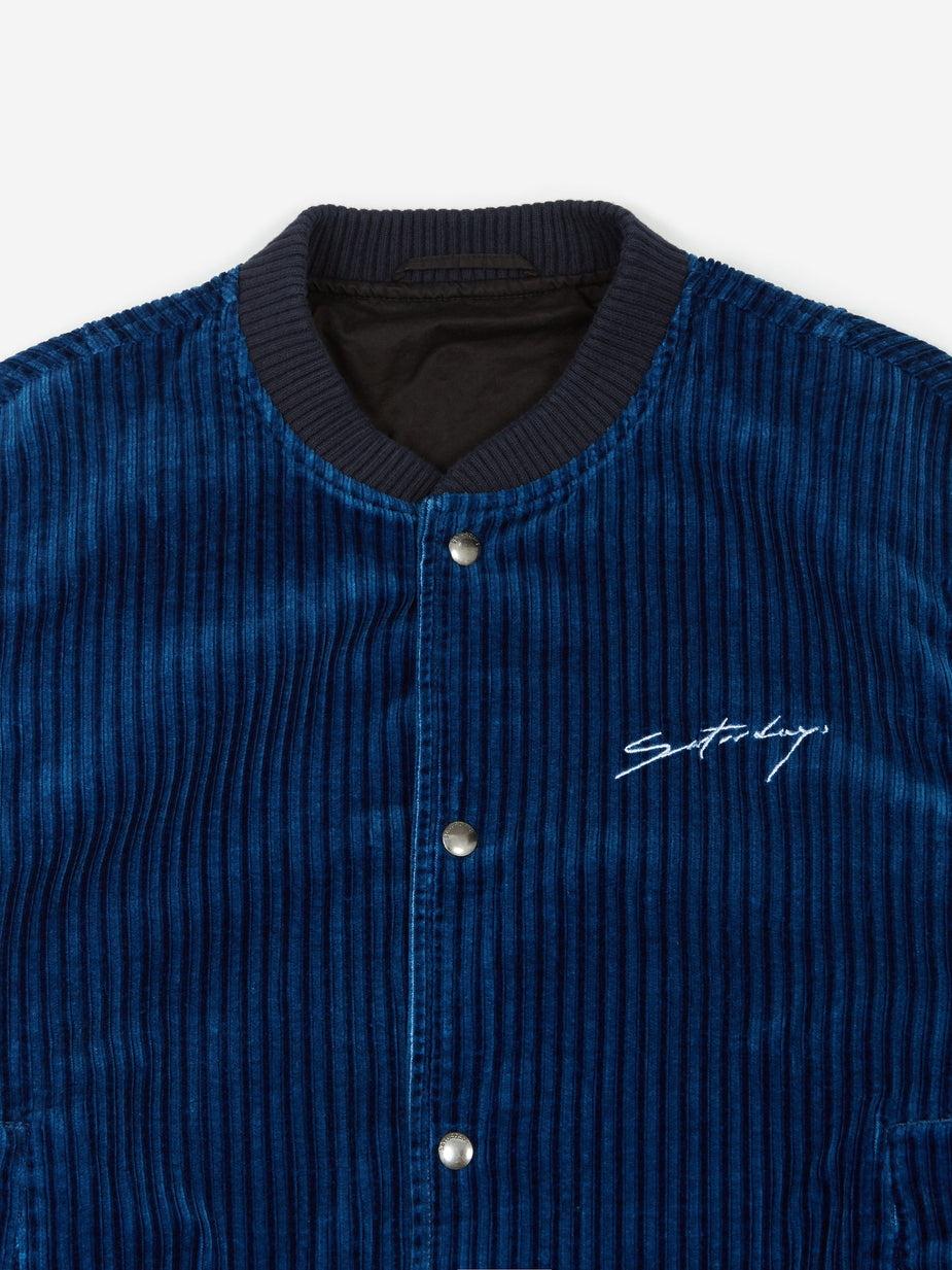 Saturdays NYC Saturdays NYC Welsh Corduroy Varsity Jacket - Indigo - Blue