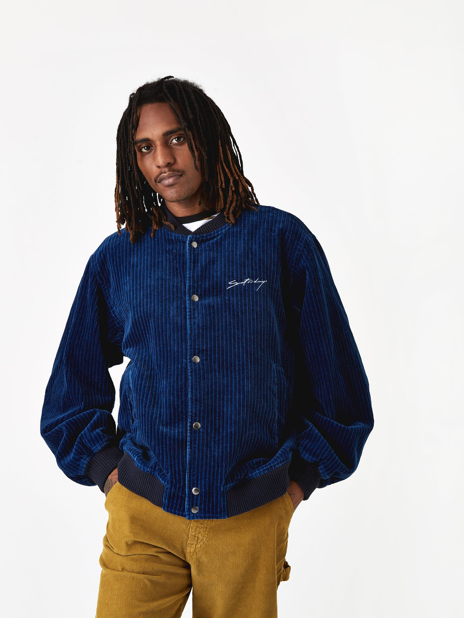 Saturdays NYC Saturdays NYC Welsh Corduroy Varsity Jacket - Indigo - Blue