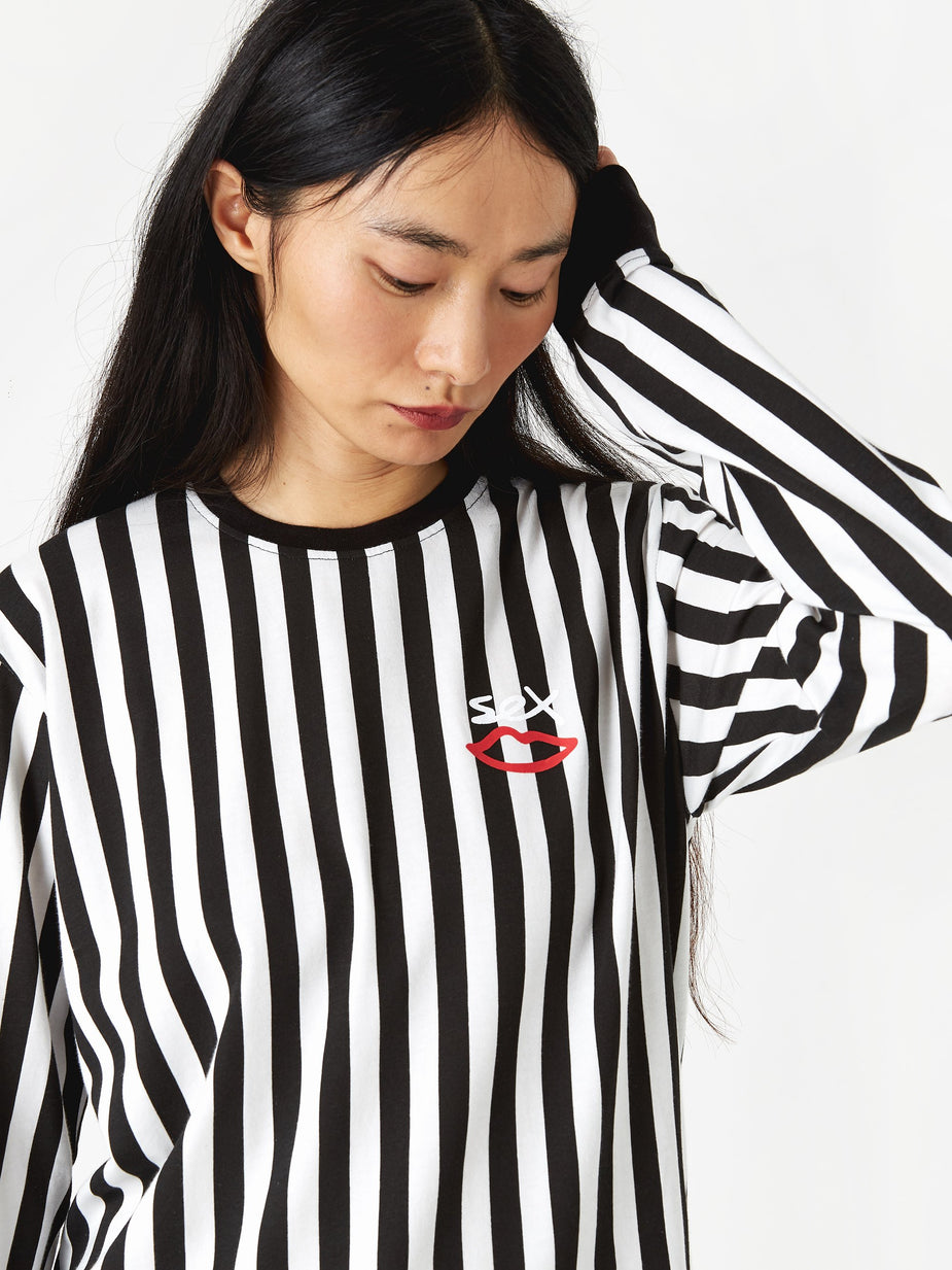 Sex Skateboards Sex Skateboards Summat Nice Striped Longsleeve T-Shirt - Anthracite - Other
