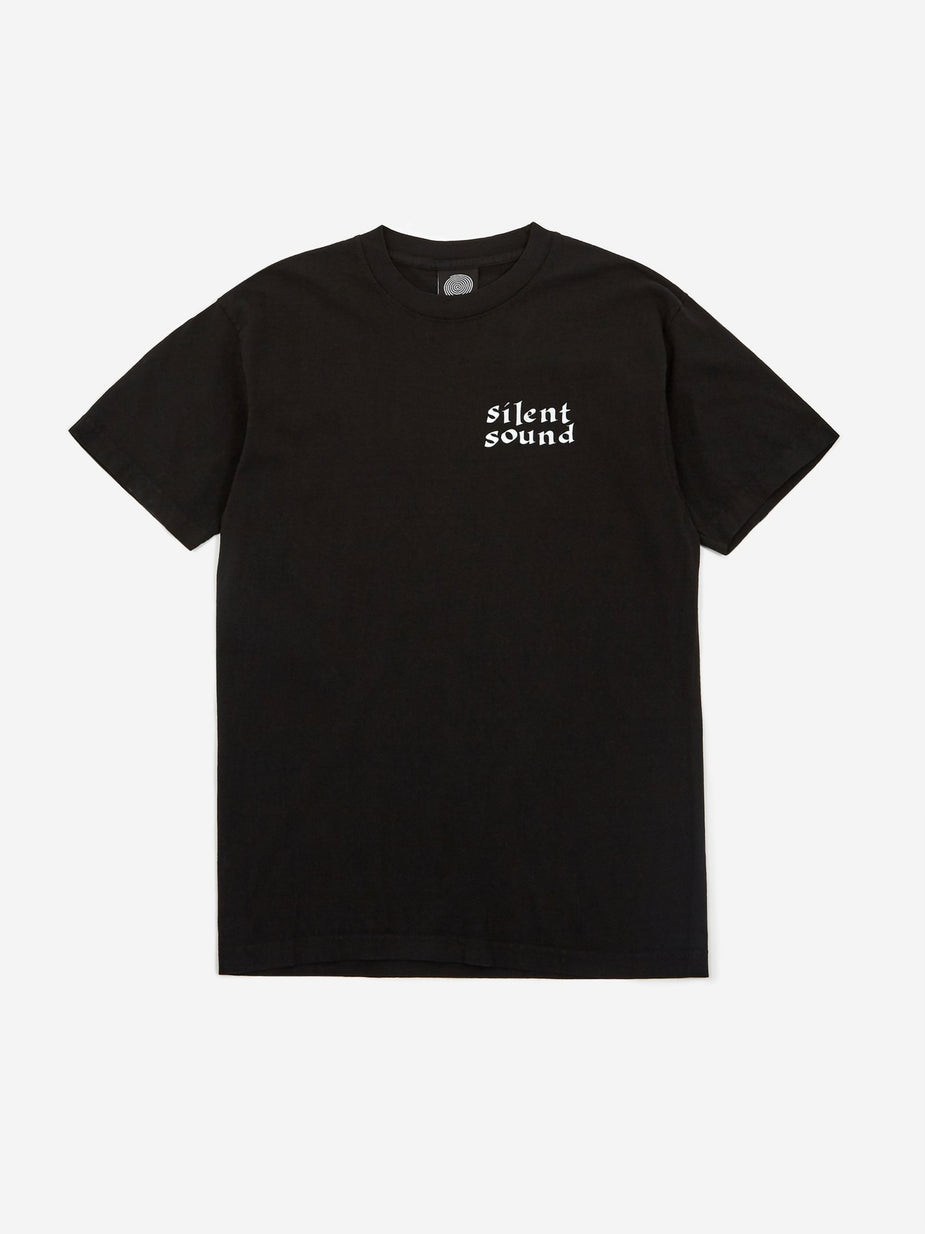 Silent Sound Silent Sound Caligraphy Circle Shortsleeve T-Shirt - Black/3M Reflective - Black