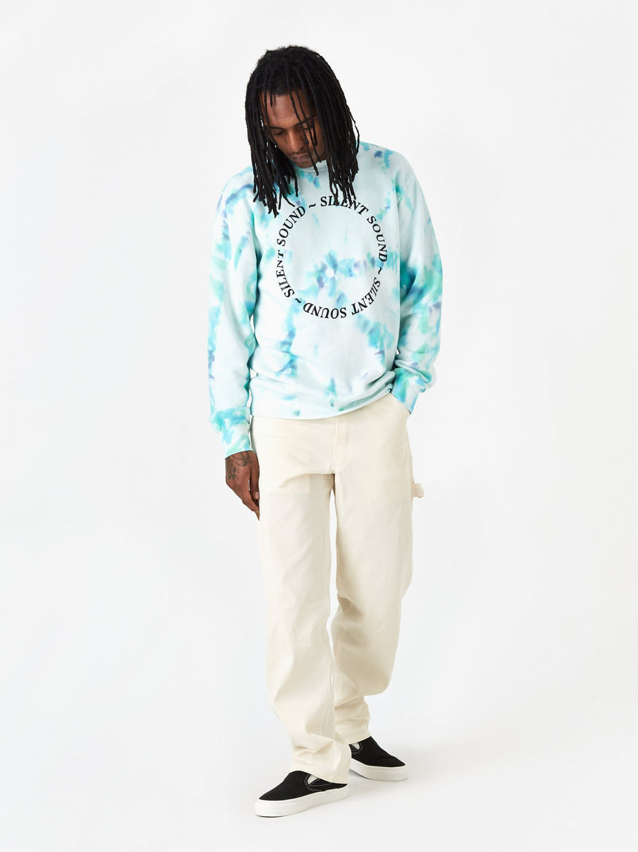 Silent Sound Silent Sound Circle Logo Crewneck Sweatshirt - Hand Dye/Black - Black