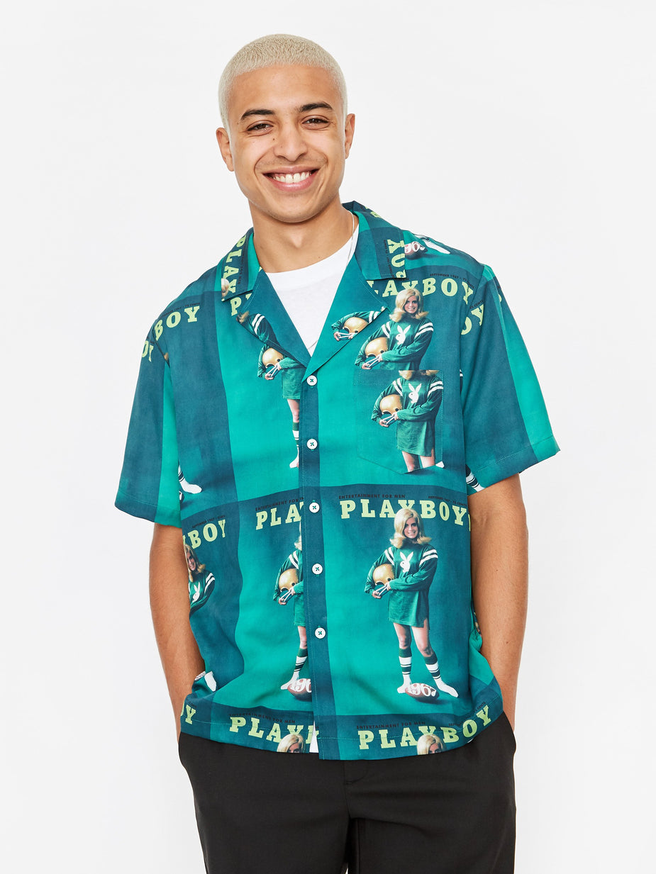 Soulland Soulland Orson Playboy Shortsleeve Shirt - Green - Green