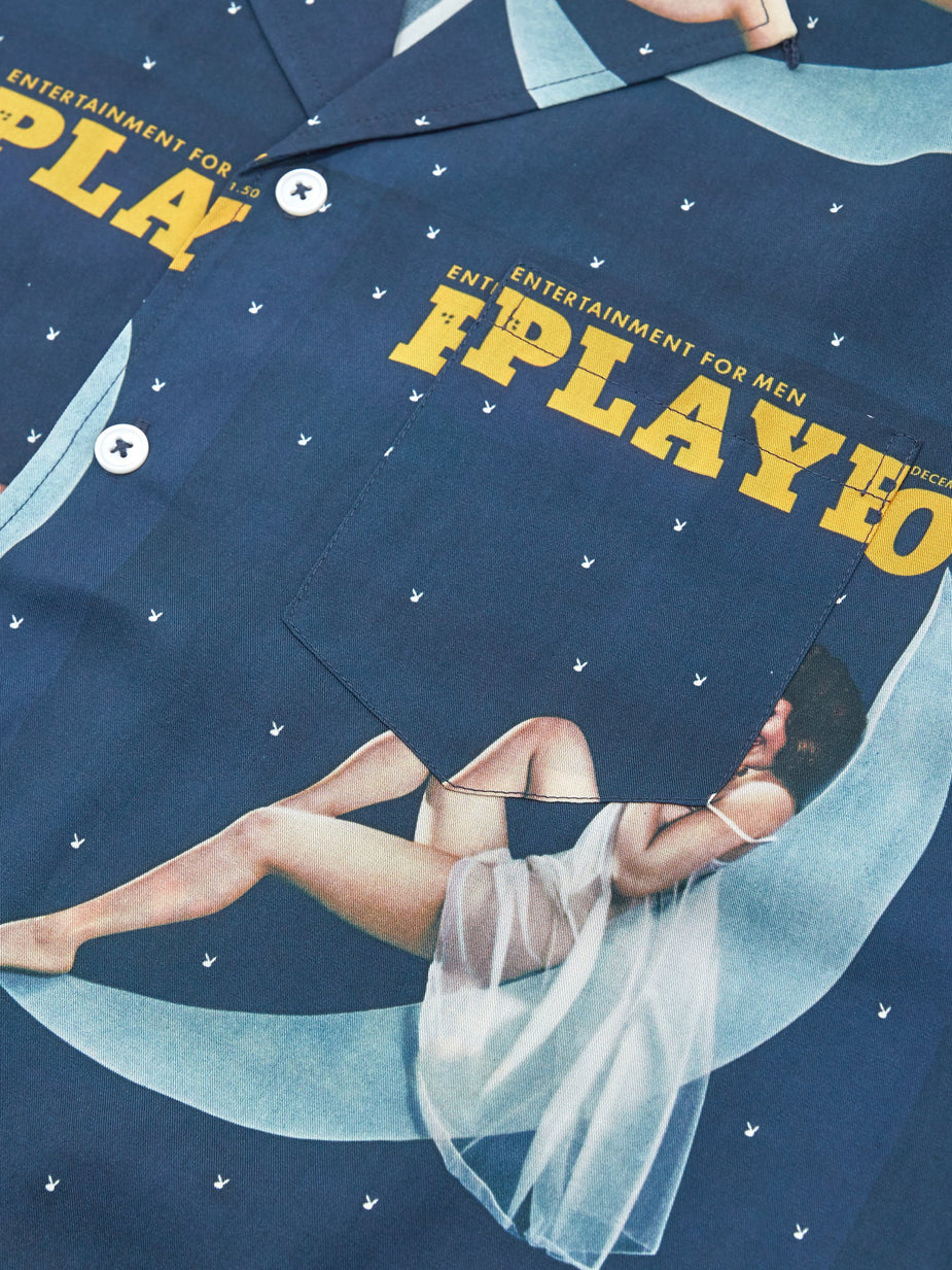 Soulland Soulland Orson Playboy Shortsleeve Shirt - Navy - Navy