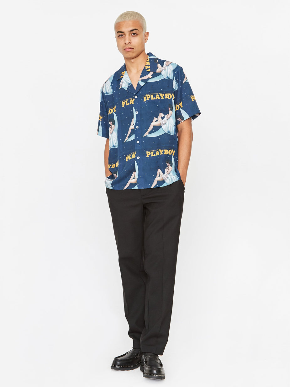 Soulland Soulland Orson Playboy Shortsleeve Shirt - Navy - Navy