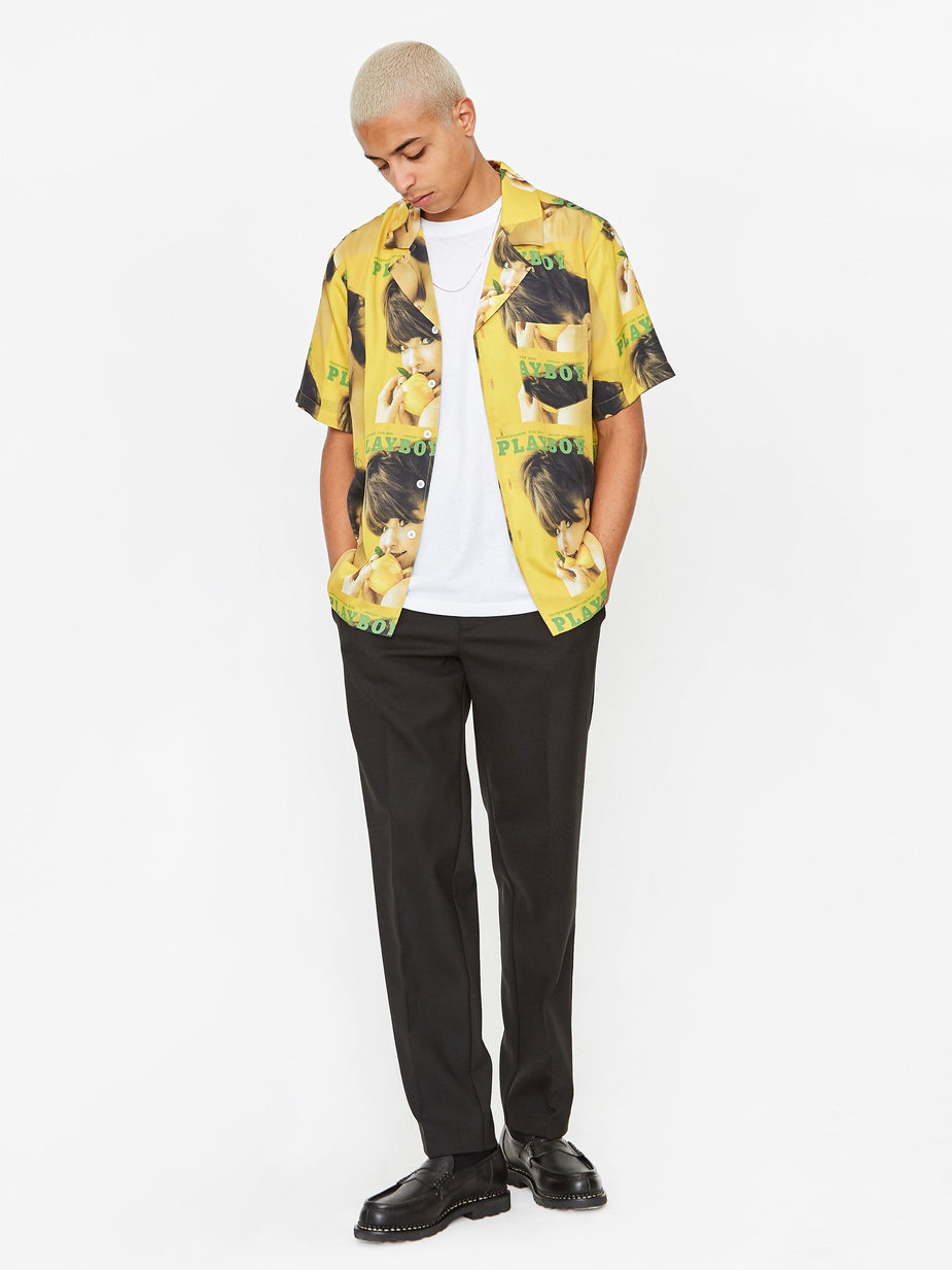 Soulland Soulland Orson Playboy Shortsleeve Shirt - Yellow - Yellow