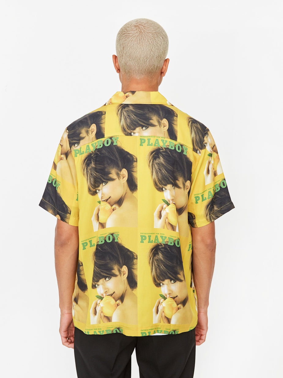 Soulland Soulland Orson Playboy Shortsleeve Shirt - Yellow - Yellow