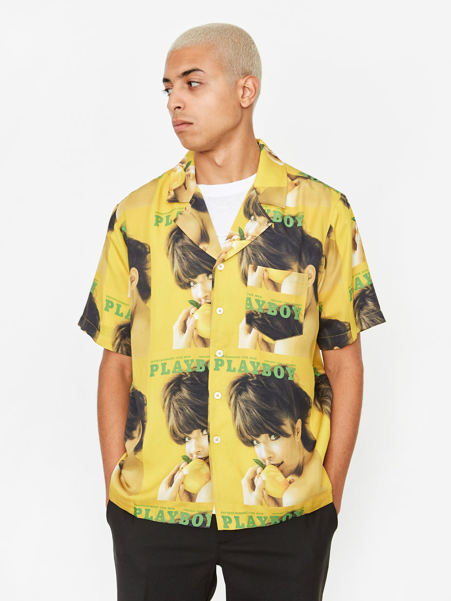 Soulland Soulland Orson Playboy Shortsleeve Shirt - Yellow - Yellow