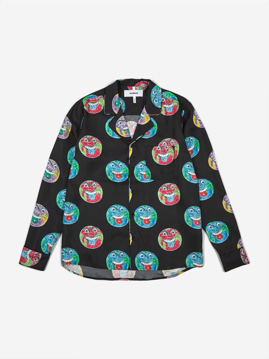 Soulland Soulland Richman Silk Longsleeve Shirt - Multi - Multi