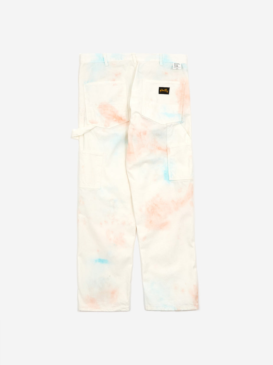 Stan Ray Stan Ray OG Painter Overdye Trouser - Coral/Parrot Tie Dye - Tie-Dye