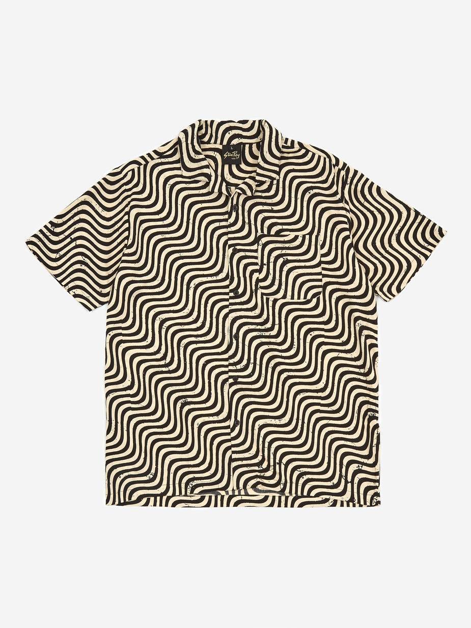 Stan Ray Stan Ray Printed Shortsleeve Shirt - Black/Natural - Black