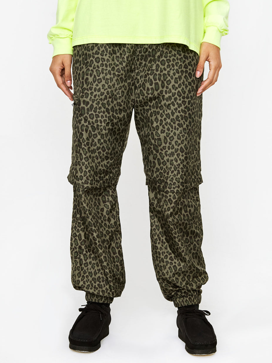 Stand Alone Stand Alone Leopard Print Trouser - Khaki - Neutrals