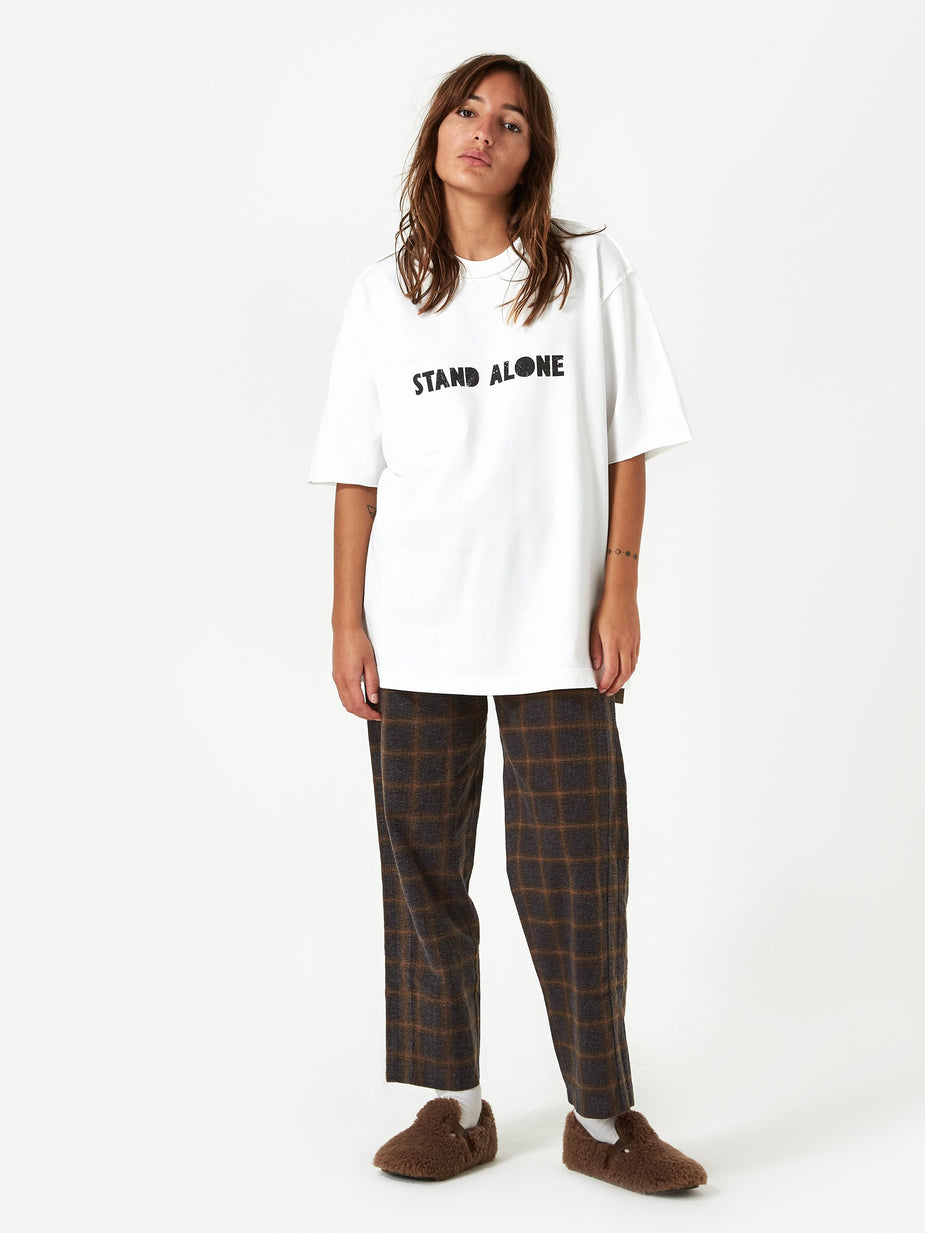 Stand Alone Stand Alone Big Logo Shortsleeve T-Shirt - White - White