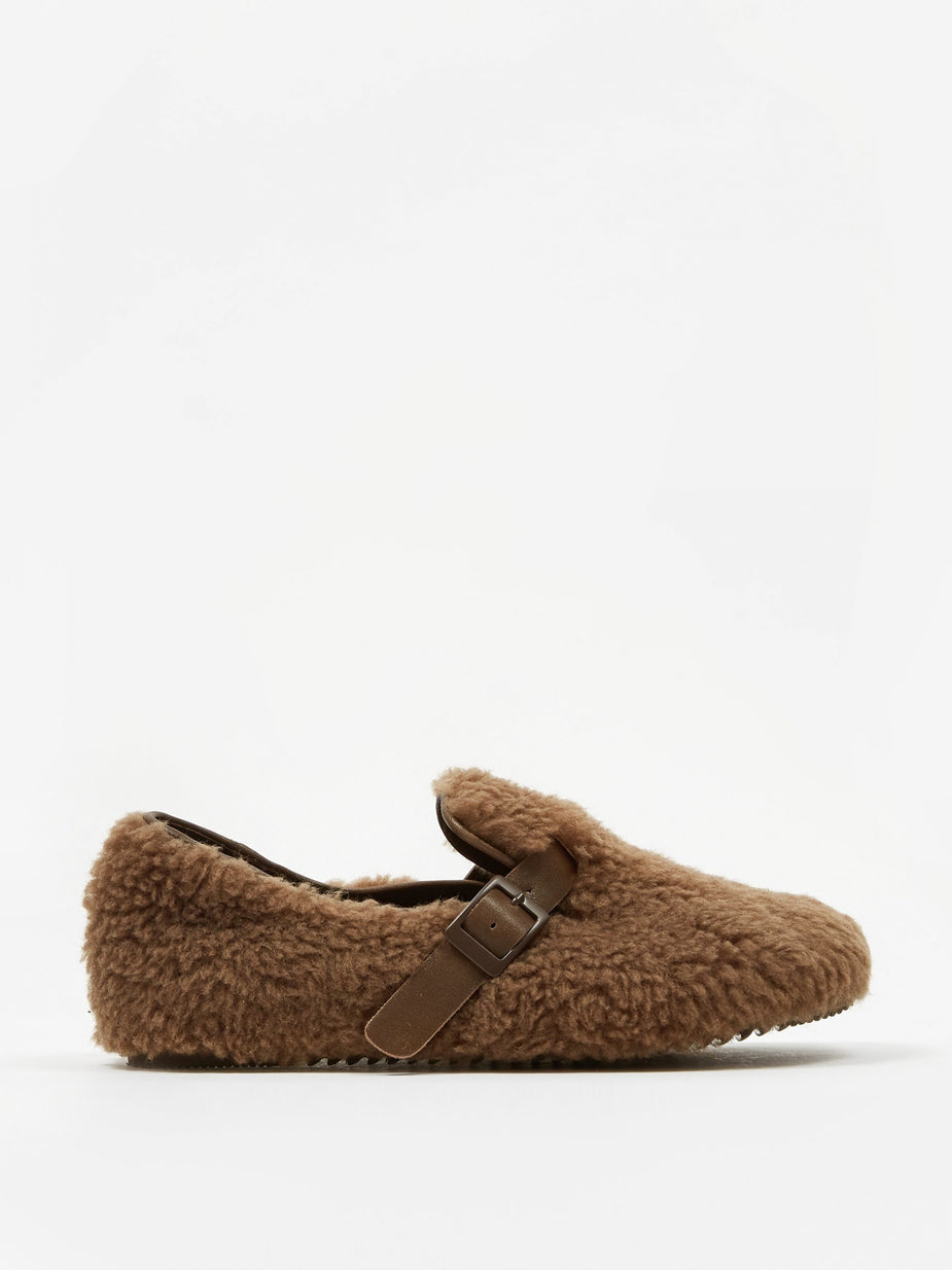 Stand Alone Stand Alone Faux Fur Slip On Shoe - Brown Fur - Brown