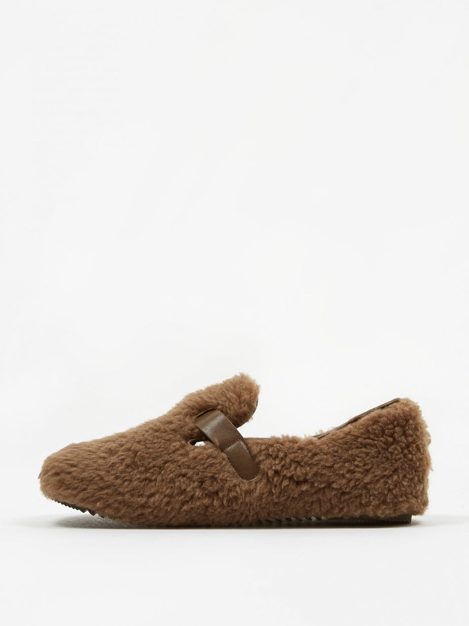 Stand Alone Stand Alone Faux Fur Slip On Shoe - Brown Fur - Brown